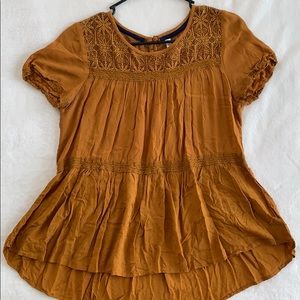 Burnt orange blouse